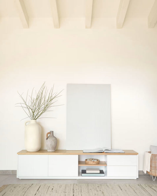 Loom Tv Unit 200 cm x 44 cm (White)