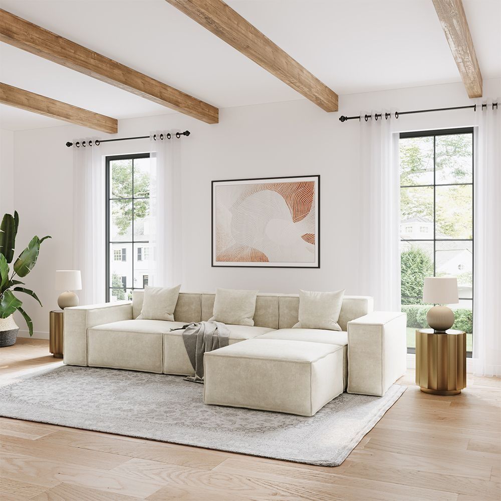 Metro Three Seater with Ottoman