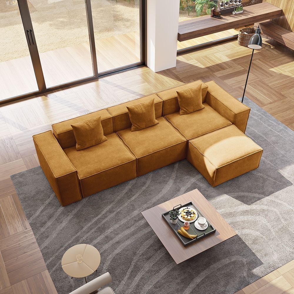 Metro Three Seater with Ottoman