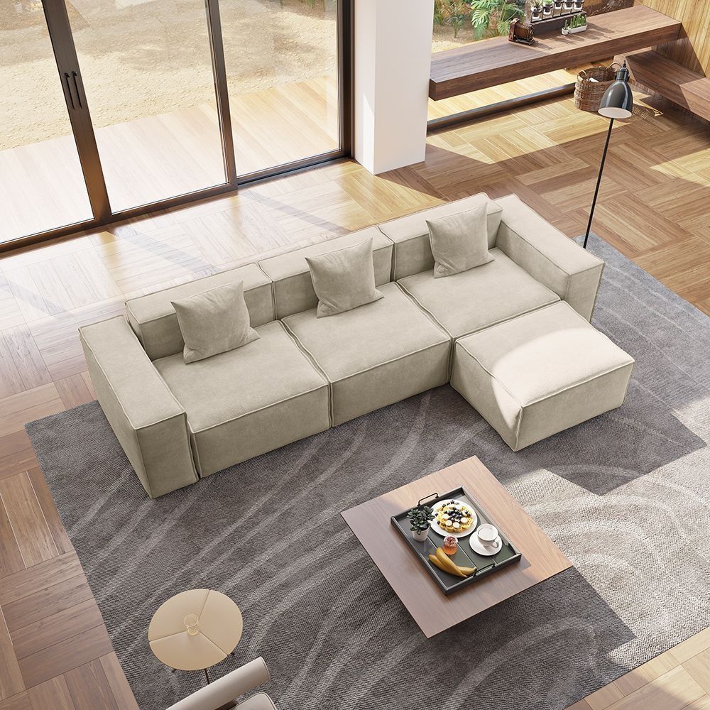 Metro Three Seater with Ottoman
