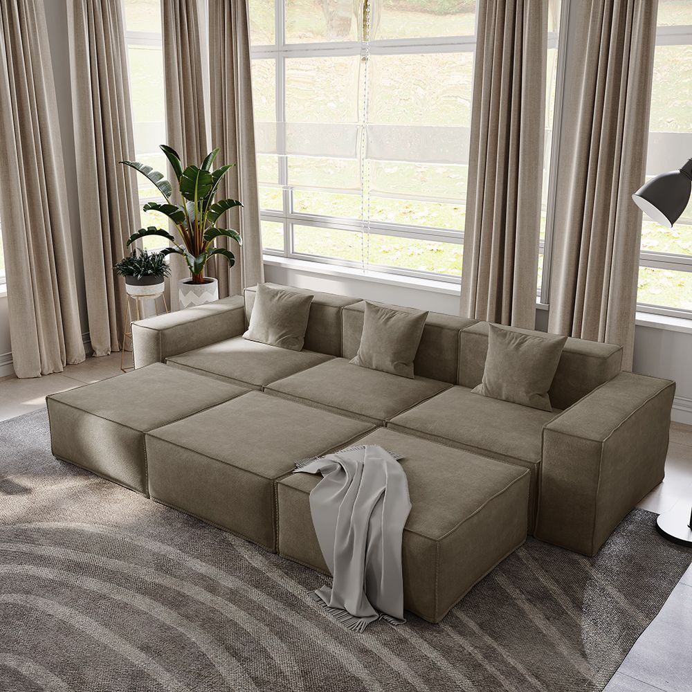 Metro Three Seater with Three Ottomans