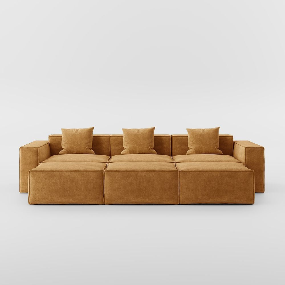 Metro Three Seater with Three Ottomans