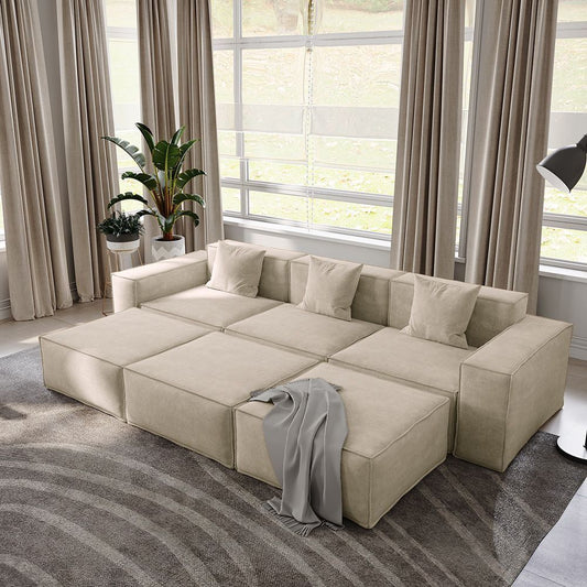 Metro Three Seater with Three Ottomans