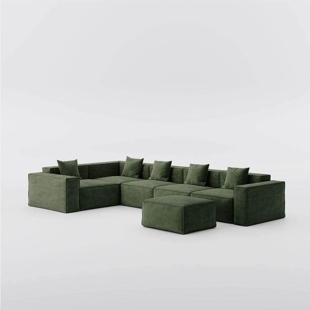 Metro Five Seater L Shape with Ottoman