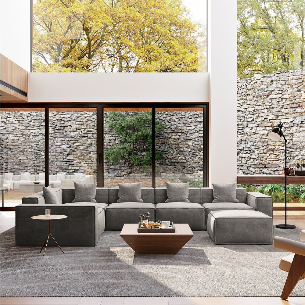 Metro Five Seater L Shape with Ottoman