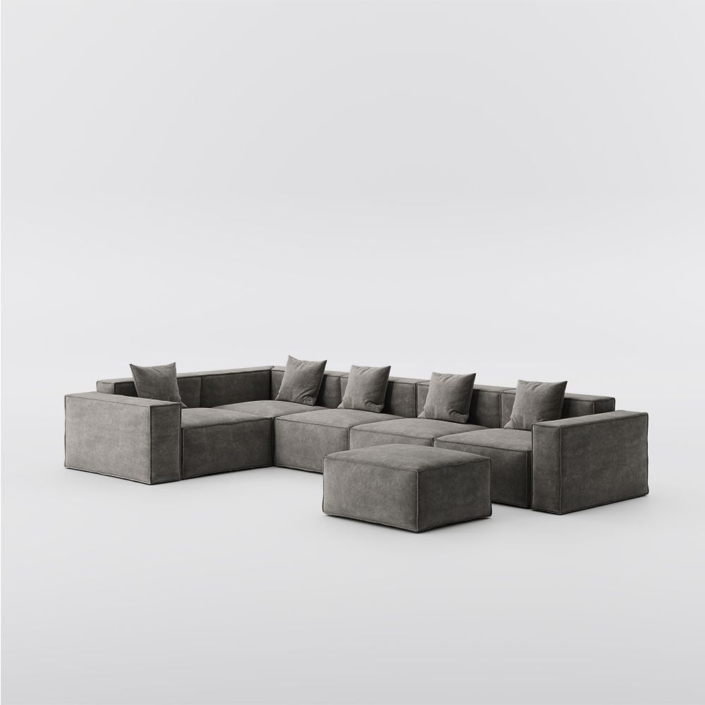 Metro Five Seater L Shape with Ottoman