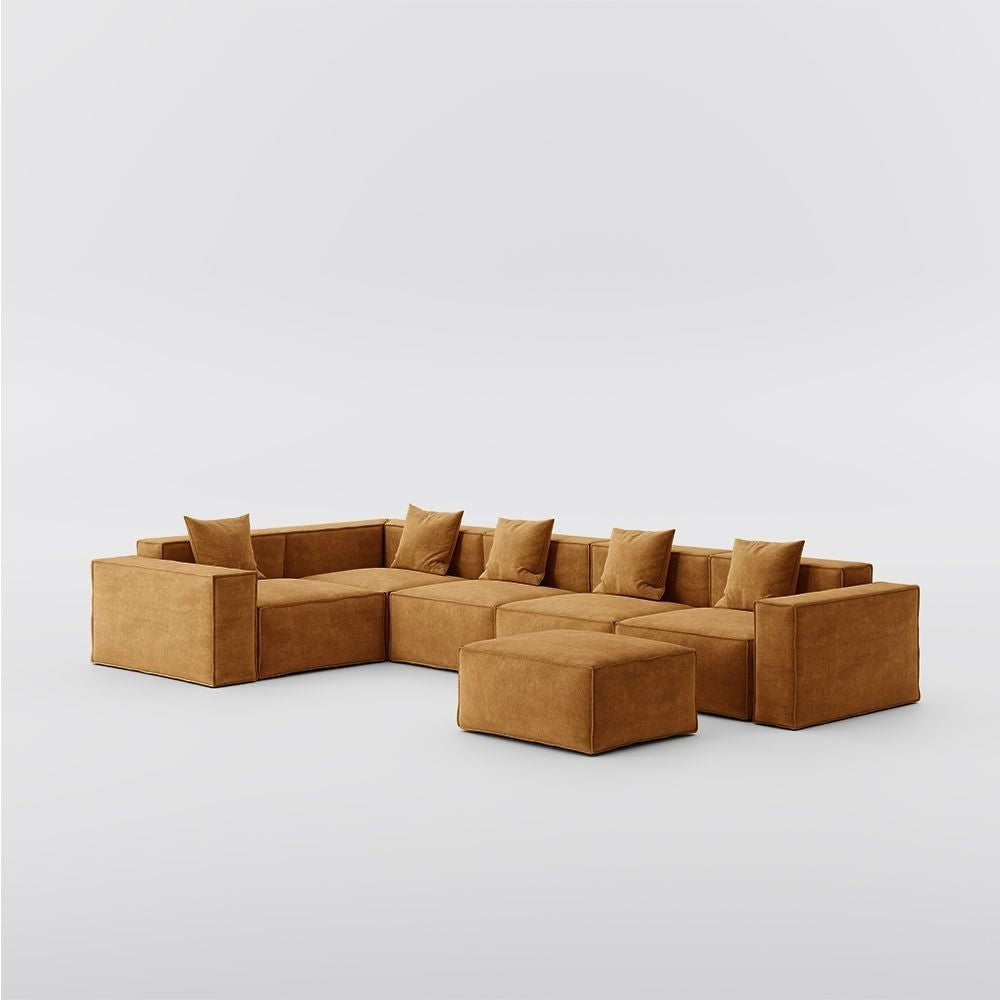 Metro Five Seater L Shape with Ottoman