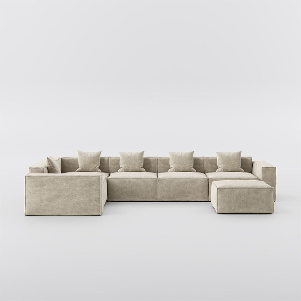 Metro Five Seater L Shape with Ottoman