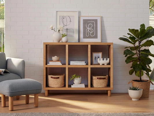 Metro Large Oak Veneered Bookcase