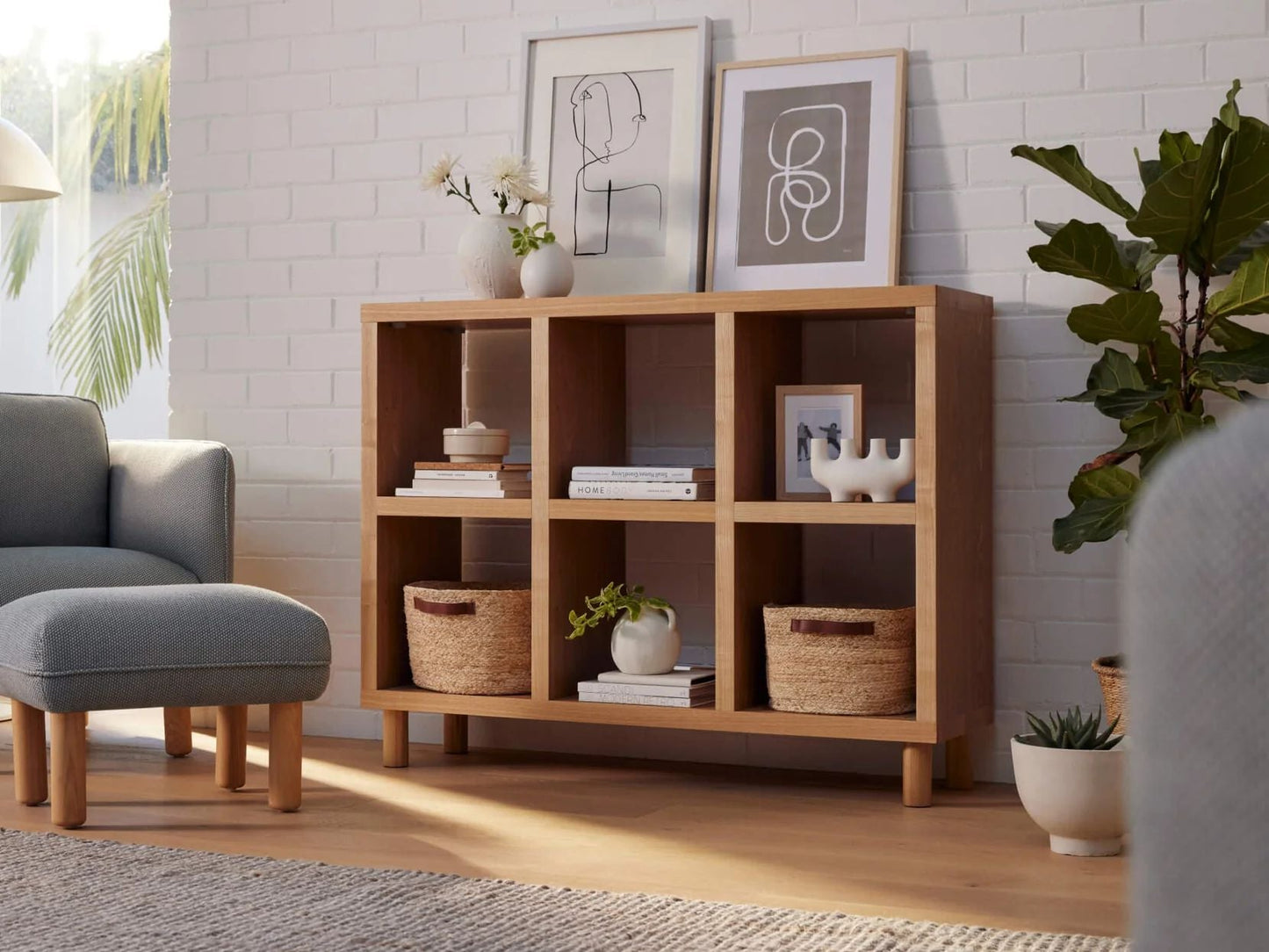 Metro Large Oak Veneered Bookcase