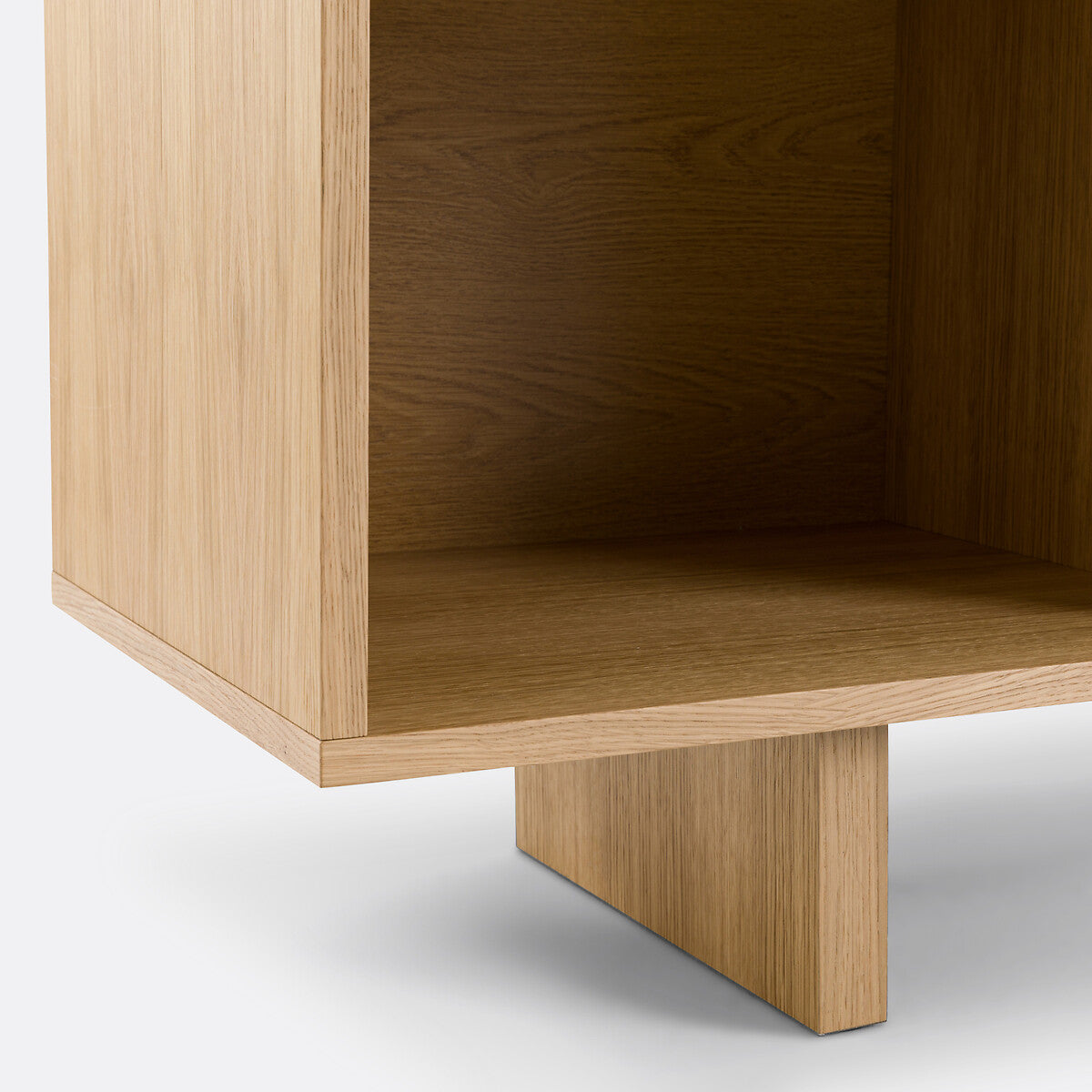 Metro Low Oak Veneered Bookcase