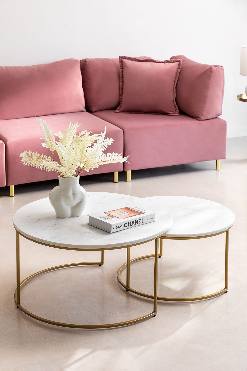 Metro Marble Nesting Tables-MC1