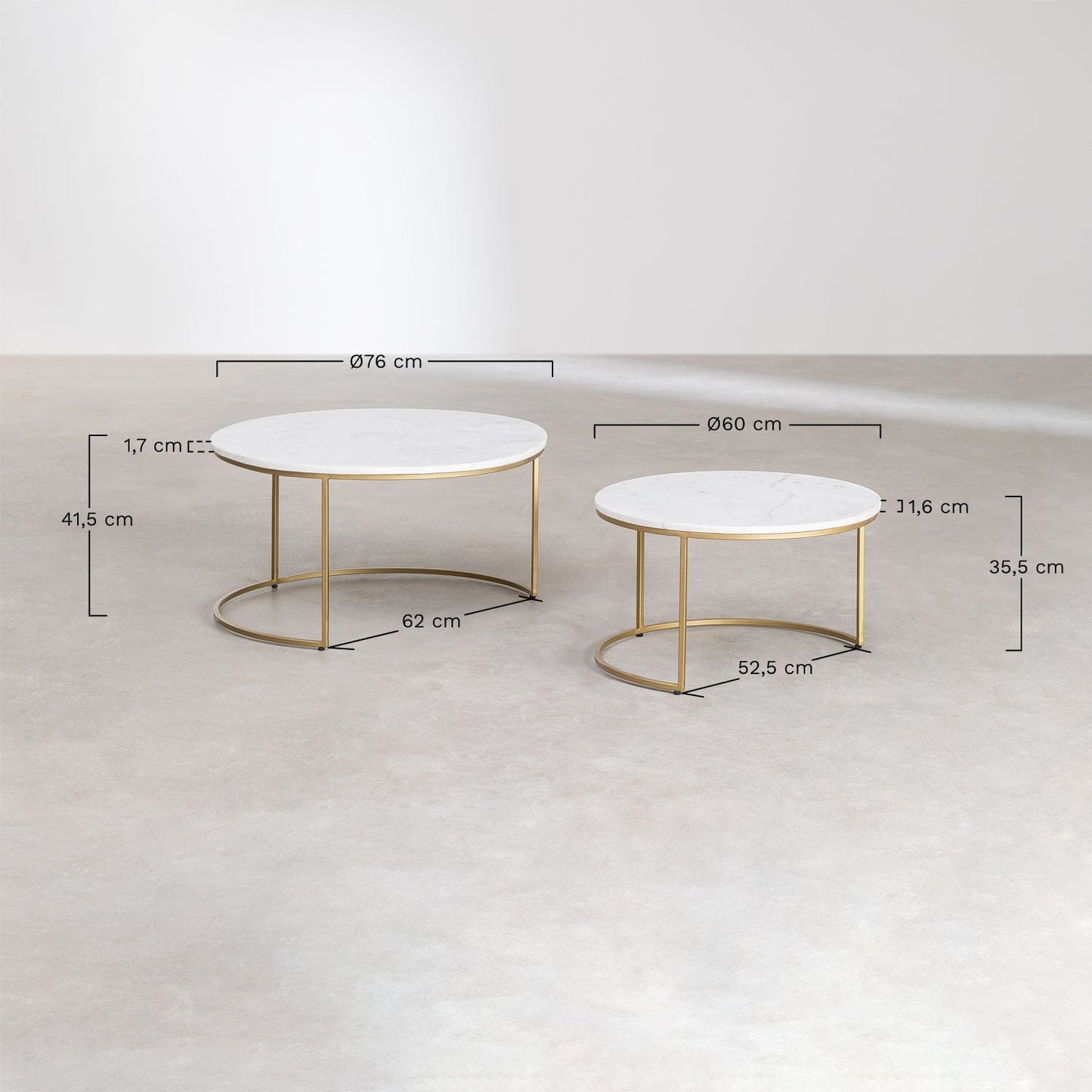 Metro Marble Nesting Tables-MC1
