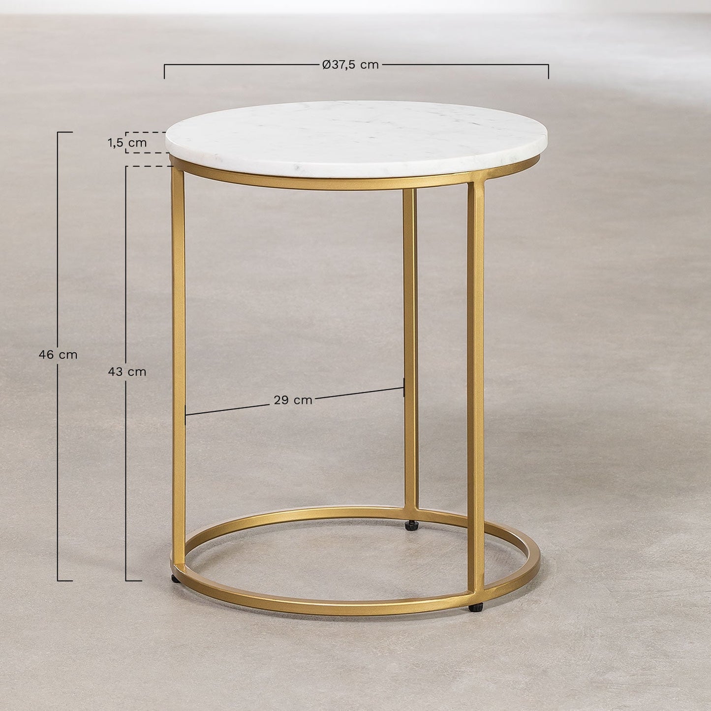 Metro Marble Side Table-MC2
