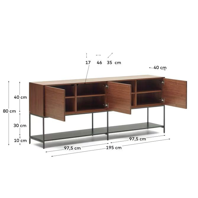 Urban 3 Door Sideboard (Brown)