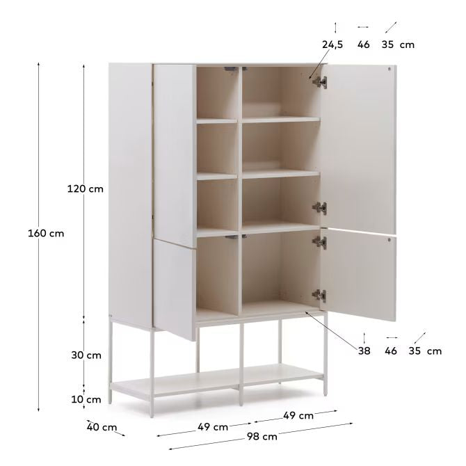 Urban 4 Door Sideboard (White)-USB4-W