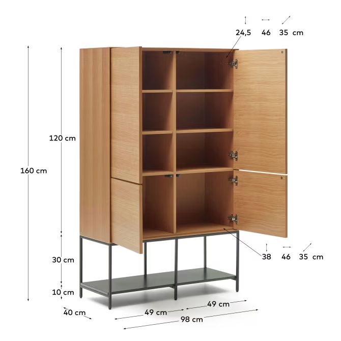Urban 4 Door Sideboard (Natural)-USB4-N