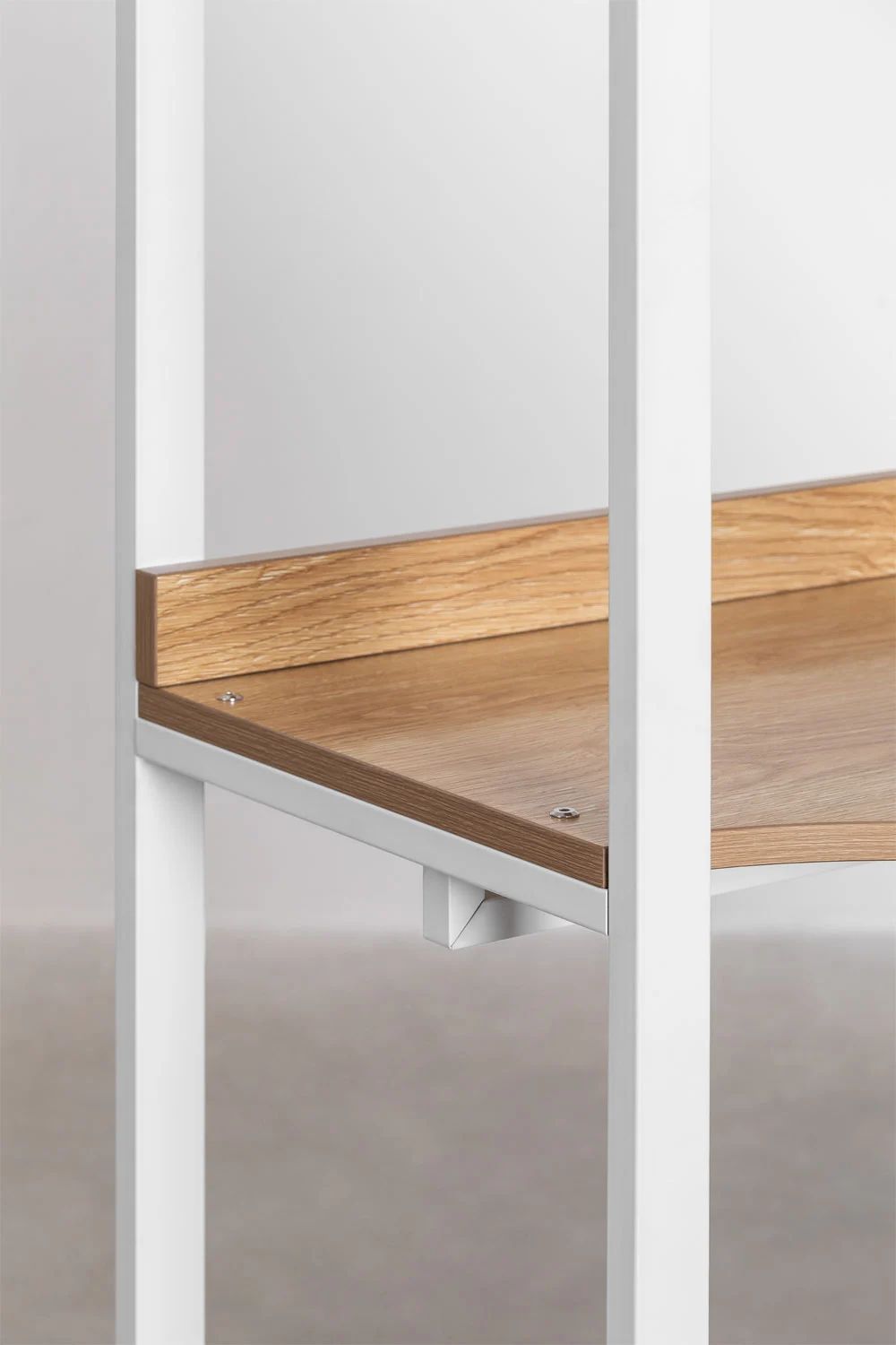 Urban Open Corner Modular Wardrobe with 4 Pieces in Steel and Wood-USR14