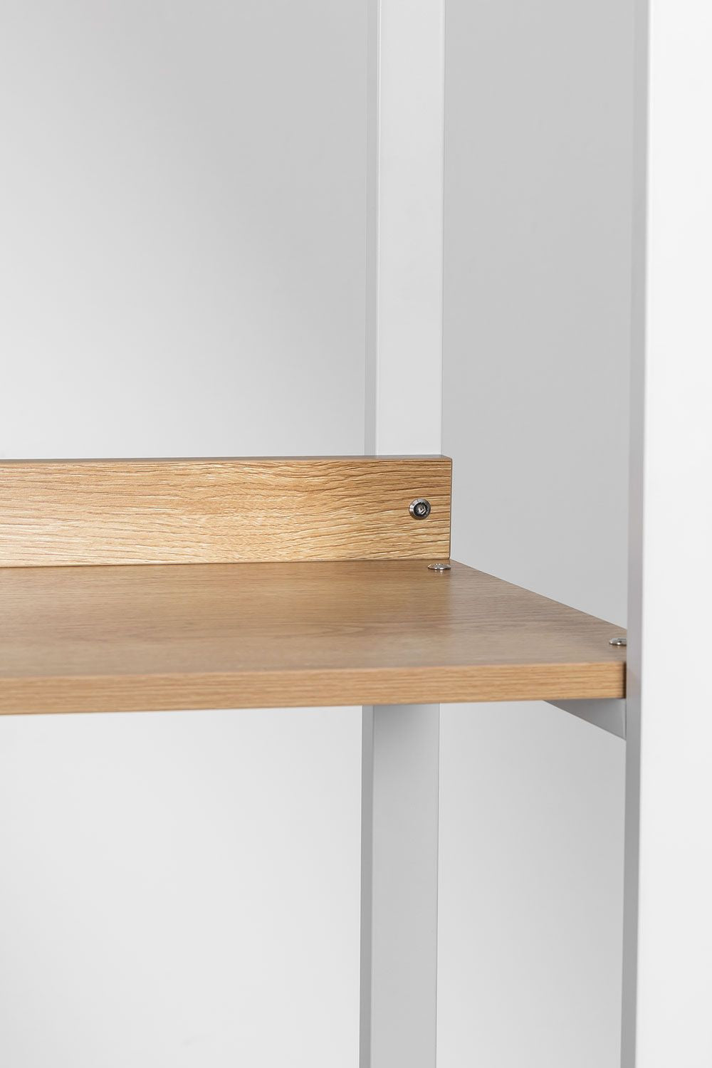 Urban Open Modular Wardrobe 2-Piece with Clothes Rack and Shelf in Steel and Wood-USR7