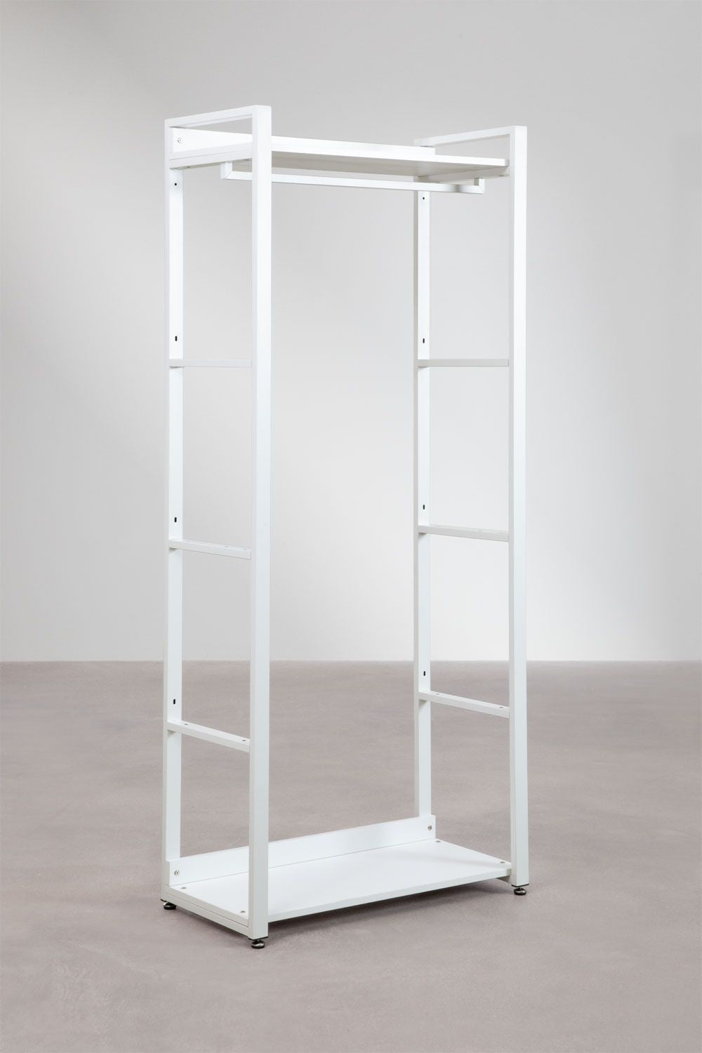 Urban Open Modular Wardrobe 2-Piece with Steel and Wood Rack-USR6